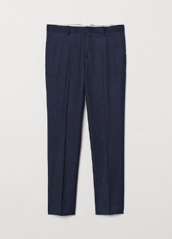 Темно-синие кэжуал демисезонные классические брюки H&M