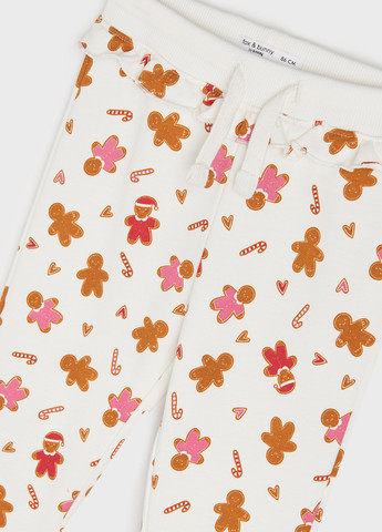 Молочные домашние демисезонные джоггеры брюки Sinsay