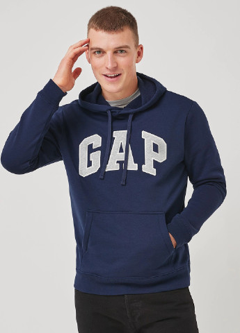 Худи Gap логотипы тёмно-синие кэжуалы хлопок, трикотаж