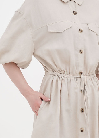 Светло-бежевое кэжуал платье клеш Orsay однотонное