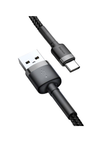 Кабель Cafule Cable USB for Type-C 3A 1M Gray/Black (CATKLF-BG1) Baseus cafule cable type-c (135000190)