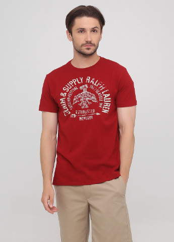Бордовая футболка Ralph Lauren
