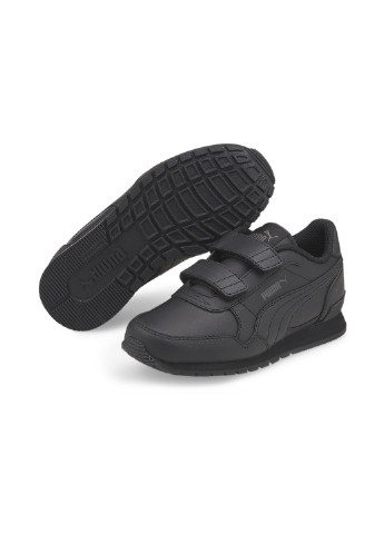 Черные детские кроссовки st runner v3 leather kids’ trainers Puma
