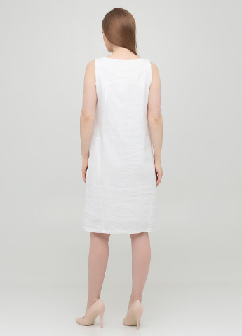 Белое кэжуал платье Linea Tesini однотонное