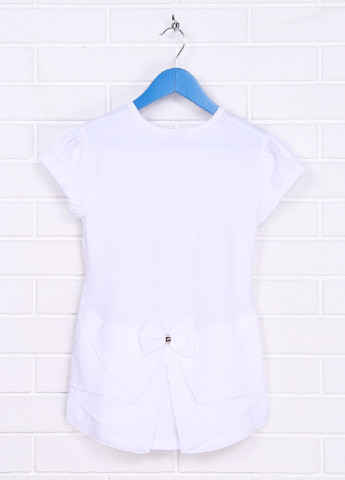 Белая летняя футболка с коротким рукавом Miss Zelish