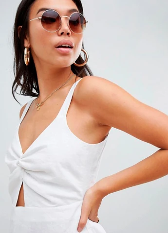 Белое кэжуал платье Asos однотонное
