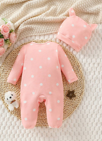 Коралова зимня піжама (чоловічок, шапочка) SHEIN