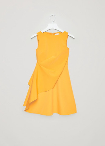 Оранжевое кэжуал платье клеш Cos однотонное