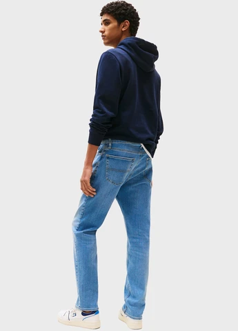 Голубые демисезонные прямые джинсы Tommy Jeans