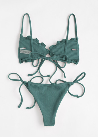 Бирюзовый летний купальник (лиф, трусики) бикини SHEIN