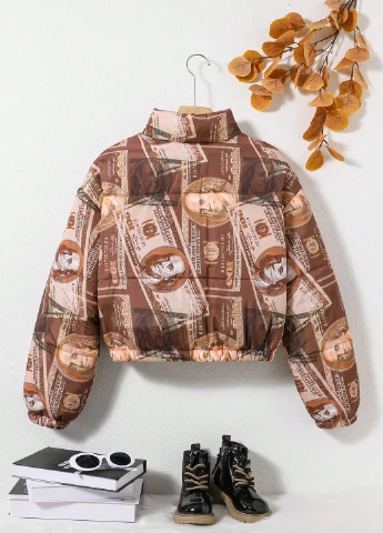 Коричнева демісезонна куртка SHEIN