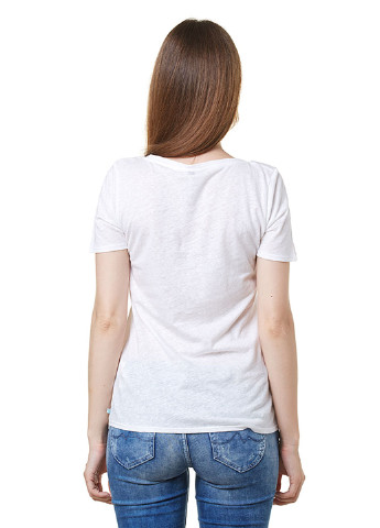 Белая летняя футболка с коротким рукавом Pepe Jeans