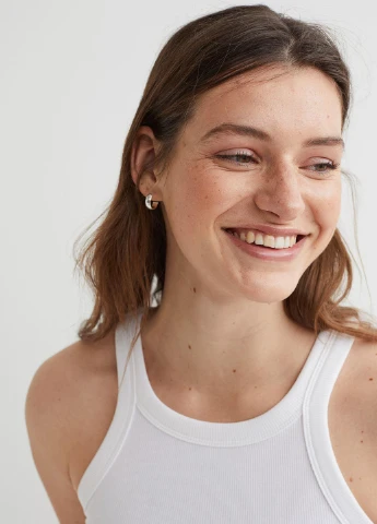 Топ літо,білий, H&M Basic (255192867)