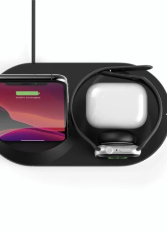 Зарядний пристрій 3-in-1 Wireless Pad / Stand / Apple Watch, black (WIZ001VFBK) Belkin (216637914)