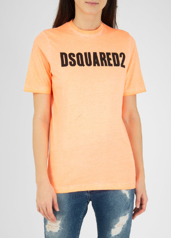 Оранжевая кэжуал футболка Dsquared2