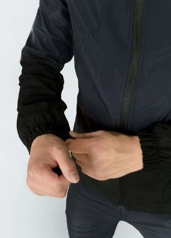 Комбінована демісезонна куртка softshell light синьо-чорна Intruder