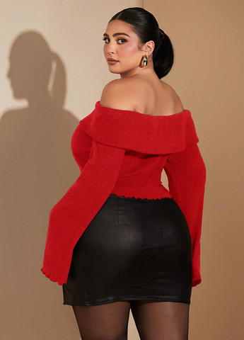 Червоний демісезонний светр SHEIN