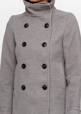 Серое Джинсовое пальто H&M однотонное