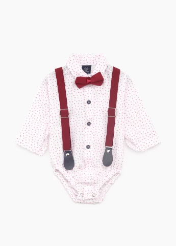 Бордовий демісезонний костюм Mini papi