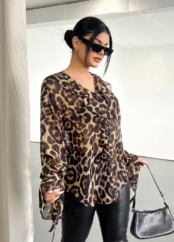 Коричневая блуза SHEIN