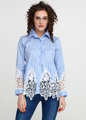 Блакитна демісезонна блуза New Collection