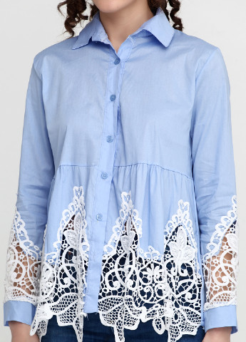 Блакитна демісезонна блуза New Collection