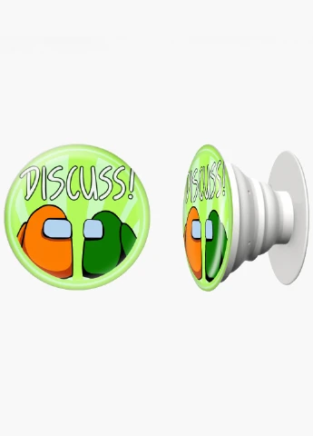 Попсокет (Popsockets) держатель для смартфона Амонг Ас (Among Us) (8754-2588) Черный MobiPrint (216836471)