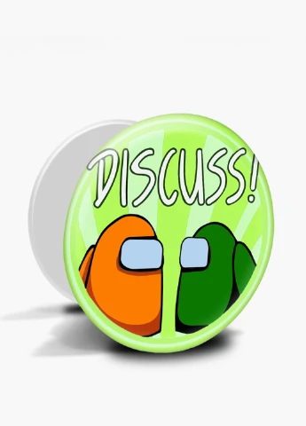Попсокет (Popsockets) держатель для смартфона Амонг Ас (Among Us) (8754-2588) Черный MobiPrint (216836471)