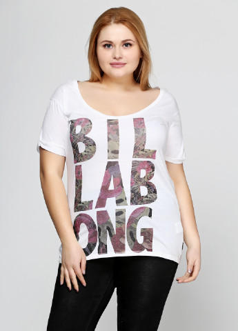 Белая летняя футболка Billabong