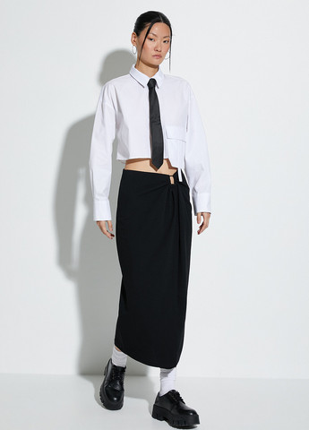 Белая классическая рубашка однотонная KOTON