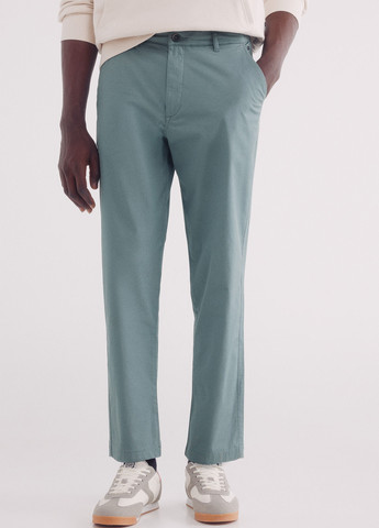 Бирюзовые кэжуал летние зауженные брюки Springfield