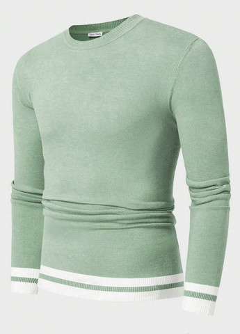 М'ятний демісезонний светр джемпер SHEIN