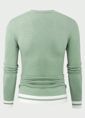 М'ятний демісезонний светр джемпер SHEIN