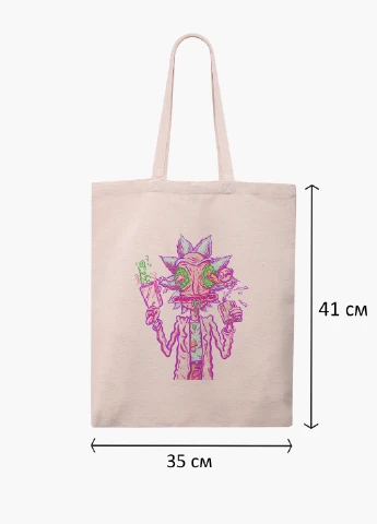 Еко сумка шоппер біла Рік Санчез Рік і Морті (Rick Sanchez Rick and Morty) (9227-2944-WT-1) 41*35 см MobiPrint (228156126)