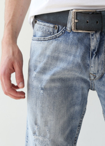 Шорти чоловічі джинсові світло-сині зі стрейчем великого розміру ARCHILES (253597132)