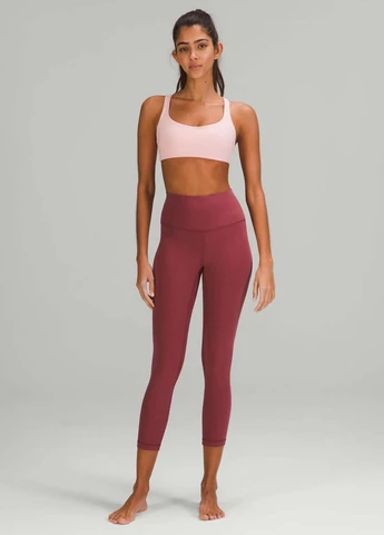 Розово-коричневые демисезонные леггинсы Lululemon Athletica