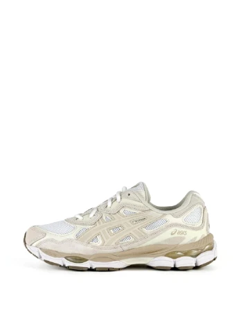 Светло-бежевые демисезонные кроссовки 1203a663-102 Asics Gel-NYC White Feather Grey