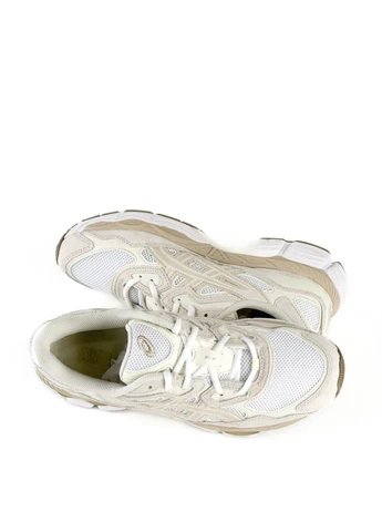 Светло-бежевые демисезонные кроссовки 1203a663-102 Asics Gel-NYC White Feather Grey