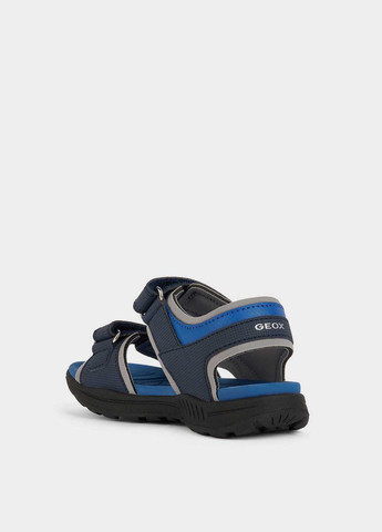 Синие кэжуал сандалии Geox на липучке
