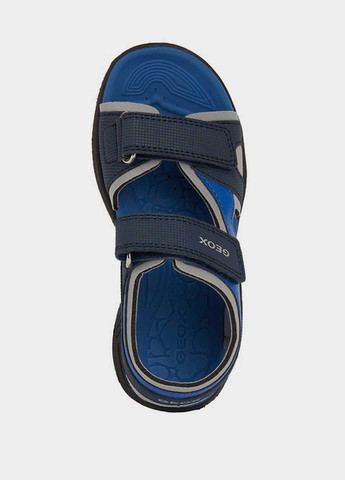 Синие кэжуал сандалии Geox на липучке