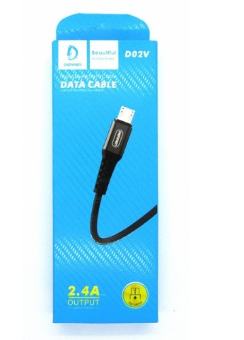 Кабель для зарядки и передачи данных Denmen D02V USB to micro USB Черный 1 м No Brand (255189499)