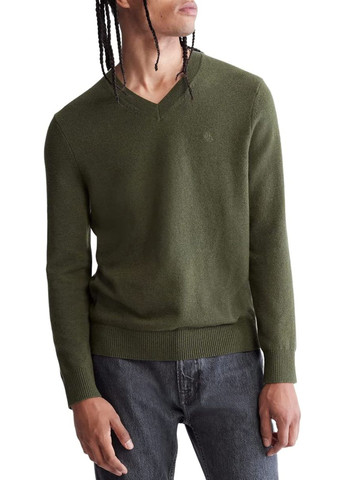 Зеленый демисезонный пуловер пуловер Calvin Klein