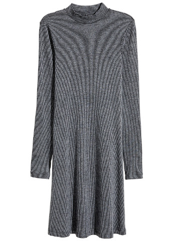 Темно-серое кэжуал платье платье-водолазка H&M меланжевое