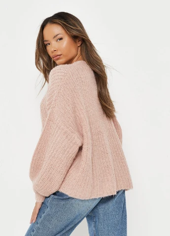 Пудровый демисезонный кардиган Missguided