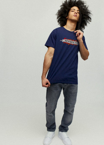 Темно-синя футболка чоловіча YAPPI