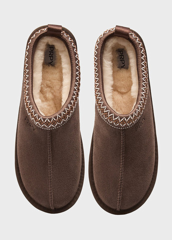 Коричневые сабо PRPY на платформе с вышивкой, с тиснением, с логотипом