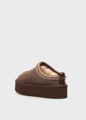 Коричневые сабо PRPY на платформе с вышивкой, с тиснением, с логотипом