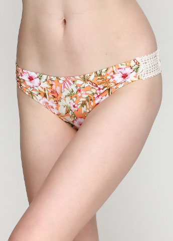 Персиковые купальные трусики с цветочным принтом H&M