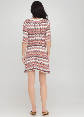 Комбинированное кэжуал платье платье-свитер CHD с геометрическим узором