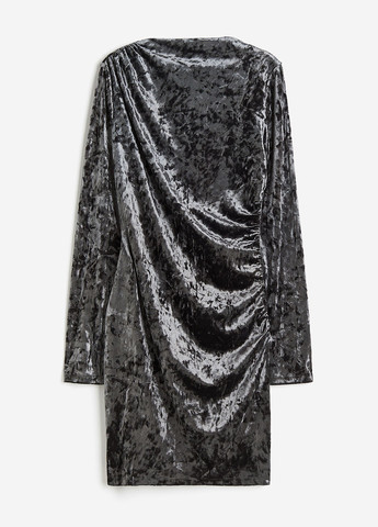 Темно-сіра кежуал сукня силуетна H&M однотонна